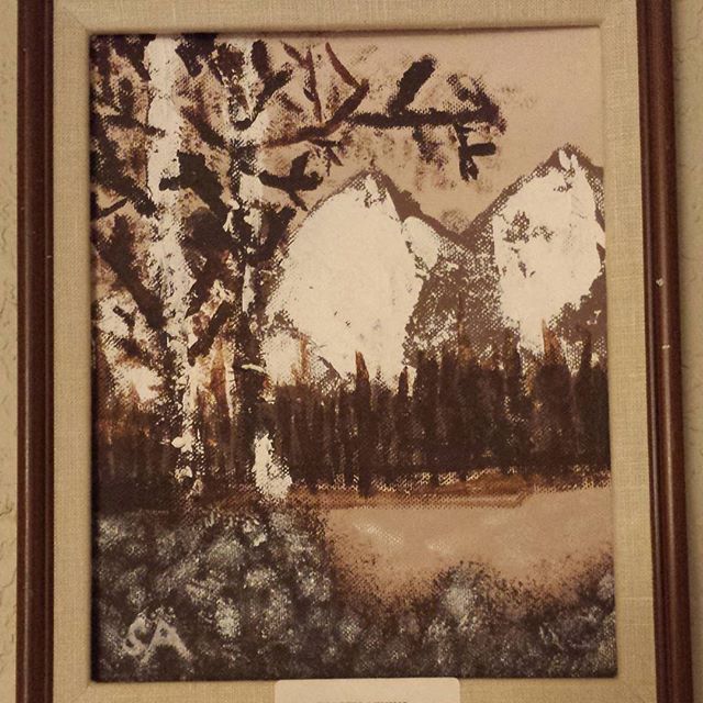 I painted this in third grade. Entitled Happiness.