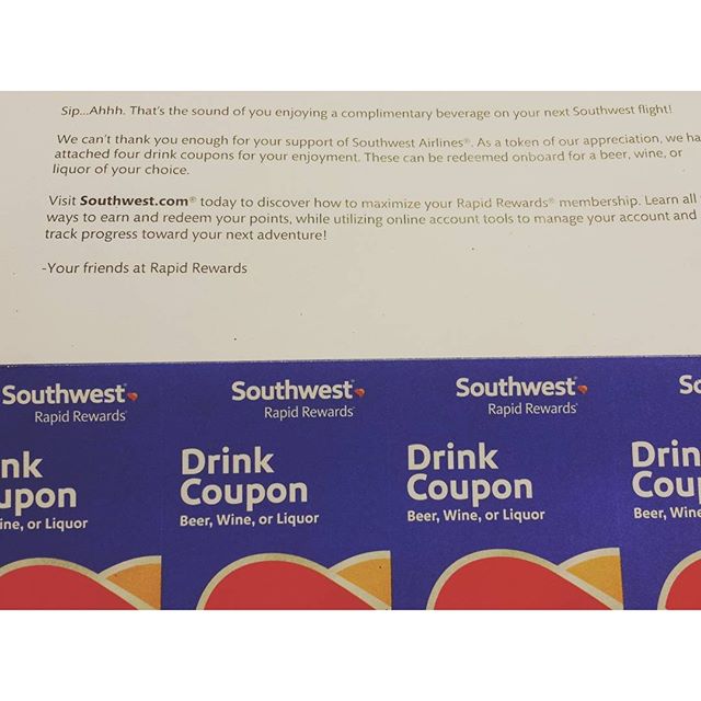 #southwestairlines woo! And I have a year to use them!