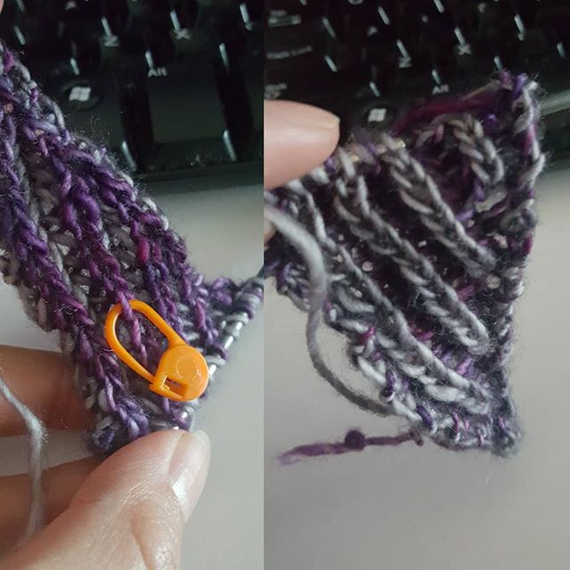 My first #knittingbrioche #lemondifficult #ravelry