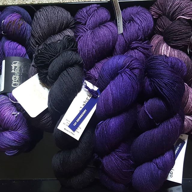 #purple omg #drooling at these #royalpurples my next #insanityproject is coming together.. 4,320 yds and counting... #mysterious #knittersofinstagram